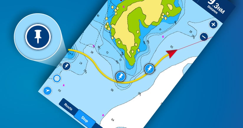 Boating app: mark your location with one tap, and more  